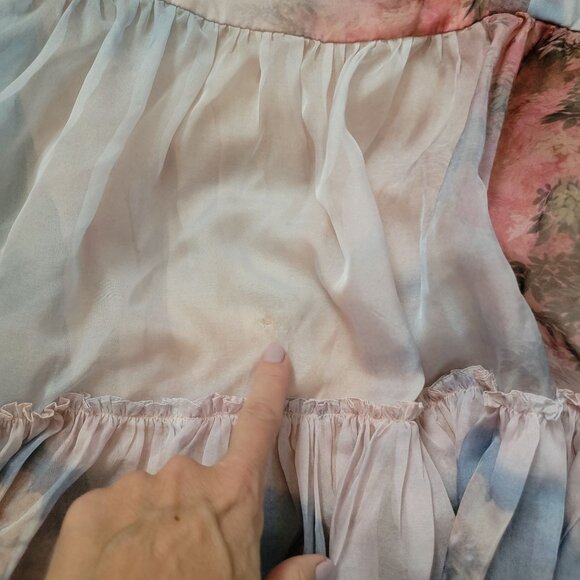 Anthropologie Geisha Designs Isabella Floral Dress Womens L Fairy Whimsical Pink - Picture 6 of 12